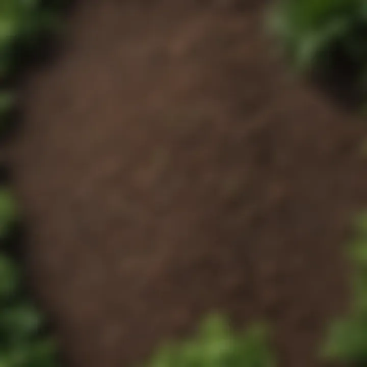 Aerial view of a lush garden showcasing healthy soil after aeration