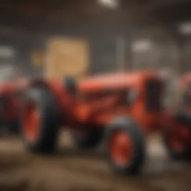 Auction Catalog of Agricultural Equipment A detailed image of auction catalog highlighting various equipment