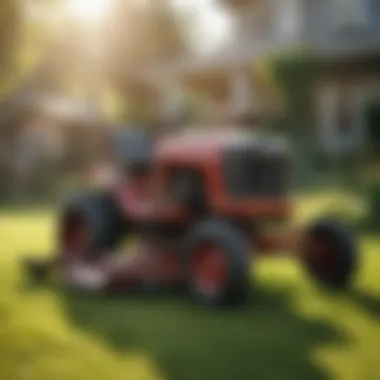 Nostalgic Charm of Early Lawn Mowers A vintage lawn mower on a sunny day