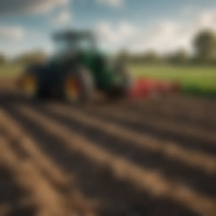Visual representation of data interpretation impacting farming decisions