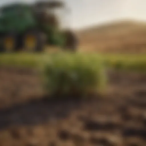 Graph illustrating statistical trends in agricultural yield over time
