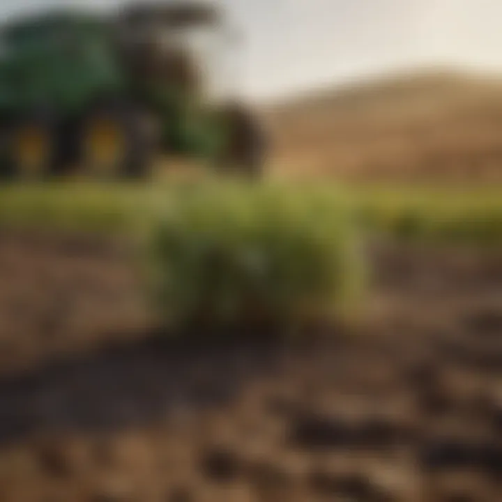 Graph illustrating statistical trends in agricultural yield over time