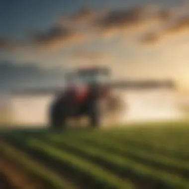 Application of mist nozzle sprayers in agricultural fields