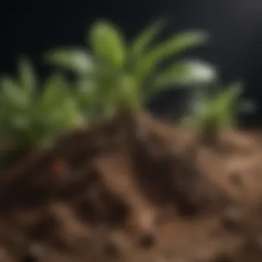Diagram illustrating the components of soil and their impact on plant growth