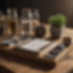 An array of home soil test kits displayed on a wooden table