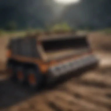 Close-up of dump bed functionality