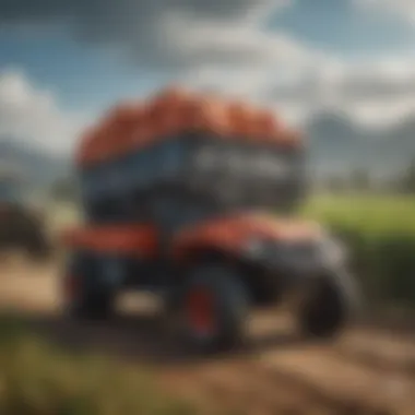 ATV transporting agricultural materials
