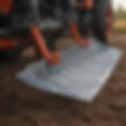 Detailed view of Befco tiller blades showcasing wear and tear