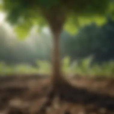 Transformative Effects of Deep Root Watering on Plant Health Illustration depicting the benefits of deep root watering on plant growth