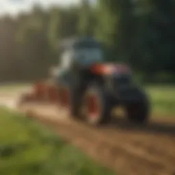 Bennett's Tractor in a lush, green field showcasing its agricultural capabilities
