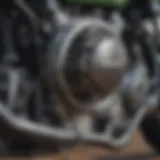 Kawasaki engine close-up showcasing its robust design