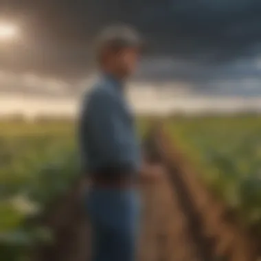 A farmer utilizing advanced technology in agriculture.