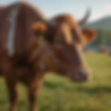 Cattle grazing in a pasture with visible ear tags