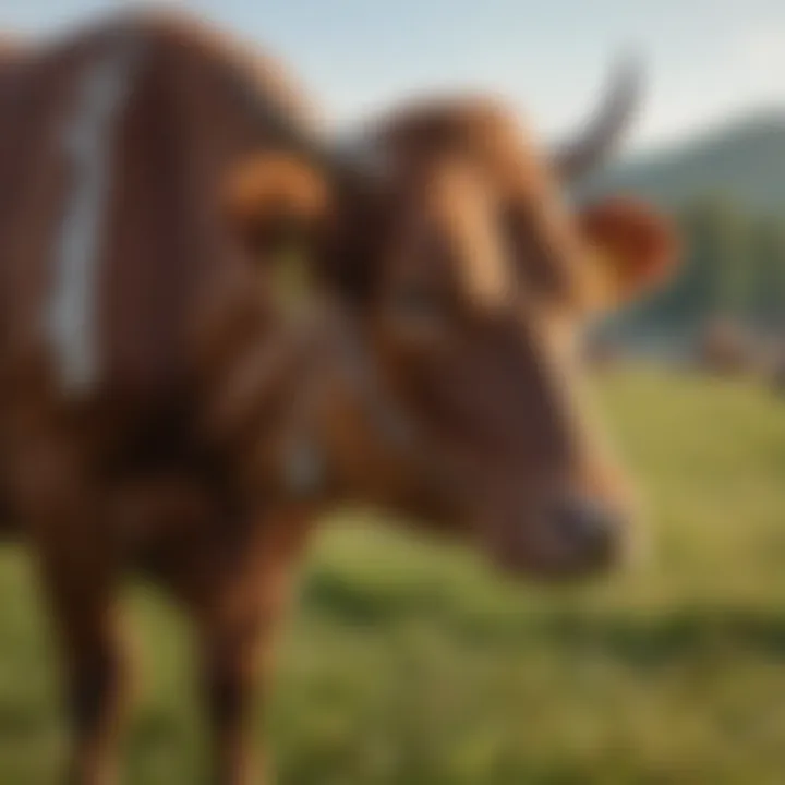 Cattle grazing in a pasture with visible ear tags