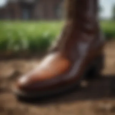 Close-up view of Cavallo shoes designed for agricultural use.