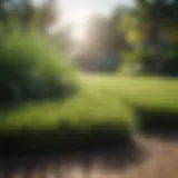 Lush Bermuda grass lawn