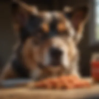 Dog Enjoying Phycox Max Close-up of a dog enjoying Phycox Max supplement