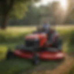 Bushhog finishing mower in action