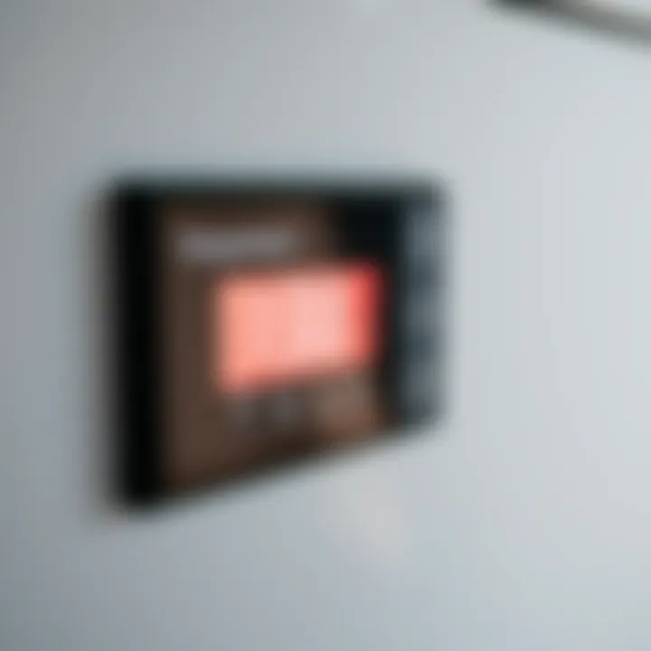 Digital display of temperature settings on incubator