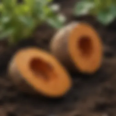 Rich Dark Soil for Sweet Potatoes Rich, dark soil enriched for optimal sweet potato growth