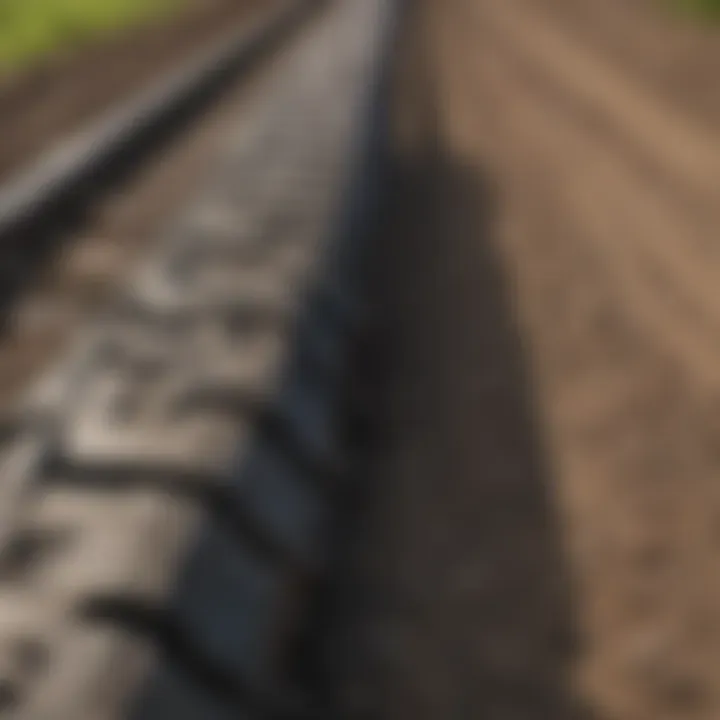 Rubber tracks showcasing durability in agricultural applications.