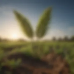 A healthy crop field showcasing vibrant plant growth