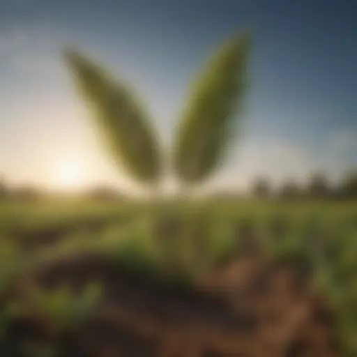 A healthy crop field showcasing vibrant plant growth