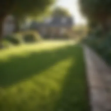 Maintaining a Healthy Lawn A lush, healthy lawn demonstrating the results of proper treatment and care.