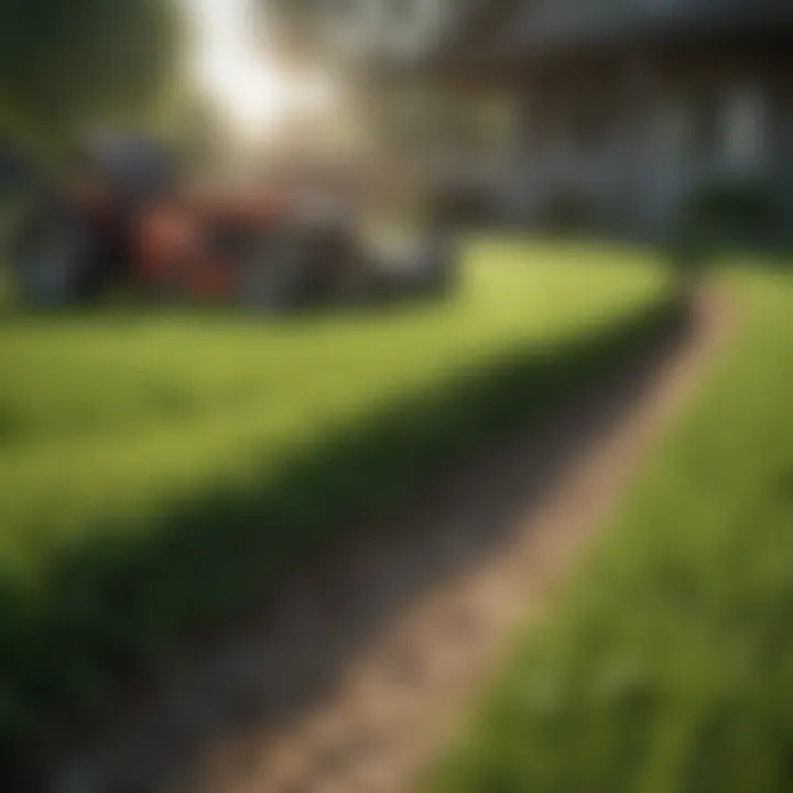 A diagram showcasing sustainable practices for lawn care and soil health.