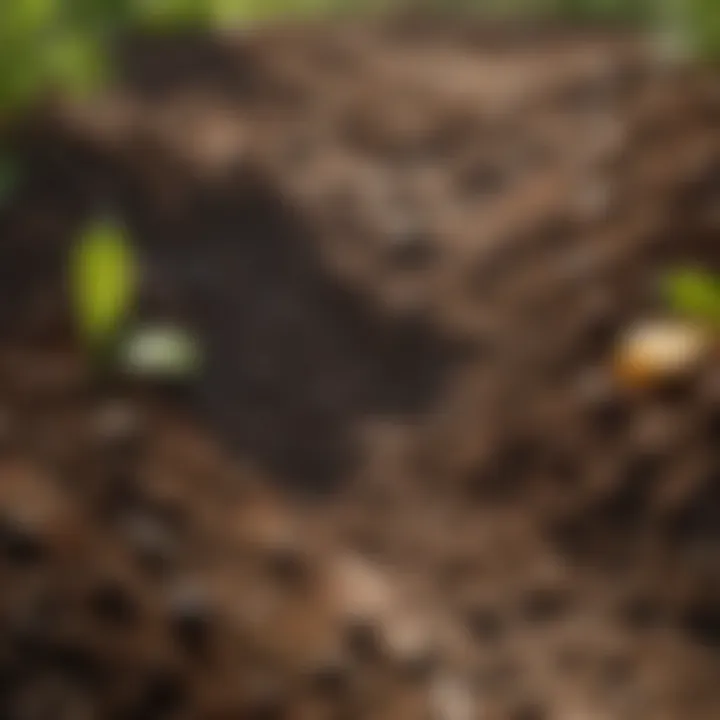 Close-up of healthy soil showcasing rich biodiversity.