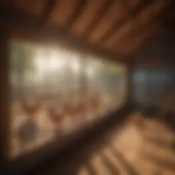 A well-designed chicken coop showcasing optimal space for five chickens.
