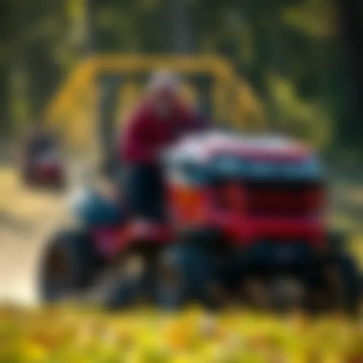User Experience with Craftsman Riding Mower User enjoying a Craftsman riding mower experience