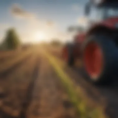Sustainable farming practices in a vibrant field