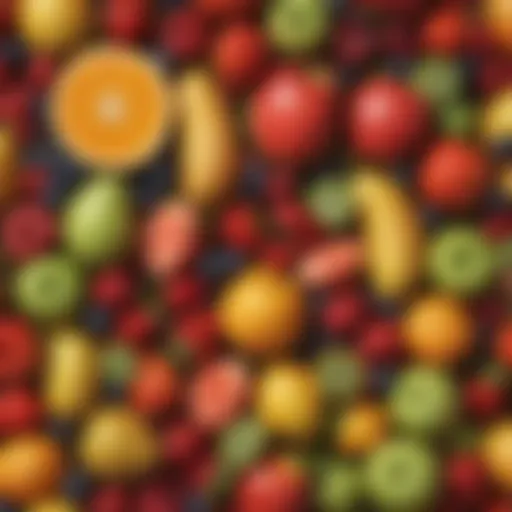 Colorful array of fresh fruits
