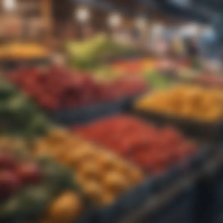 Seasonal produce displayed at a market
