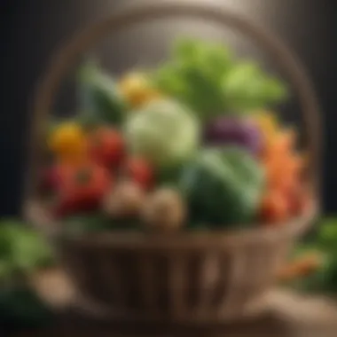 Diverse Vegetables for Nutritional Variety Assorted vegetables in a basket