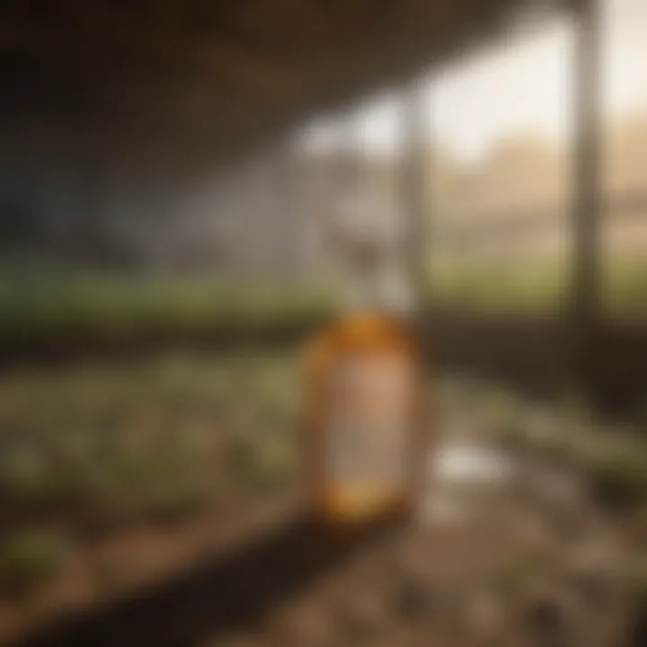Application of disinfectant in an agricultural setting