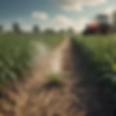 Impact of Herbicides on Crop Health Illustration depicting the impact of herbicides on crops