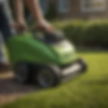 User-Friendly Controls of Electric Cutters User-friendly controls of an electric lawn cutter