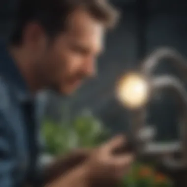 Engineering Innovation in Agriculture Engineer examining the functionality of heated hose nozzle