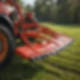 Close-up of flail mower blades showcasing their sharpness and design