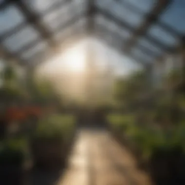 Optimal Greenhouse Location An ideal greenhouse location with ample sunlight and protection