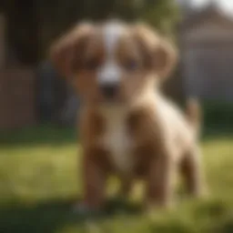 Cute puppy looking healthy and playful