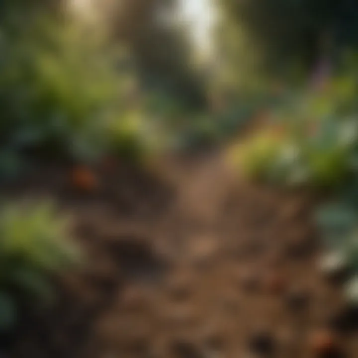 A thriving garden displaying a variety of plants, showcasing the effects of balanced nutrients in the soil.