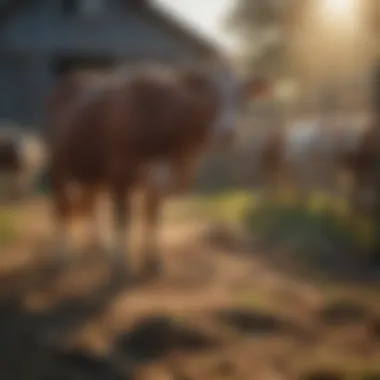 Healthy livestock grazing on a farm