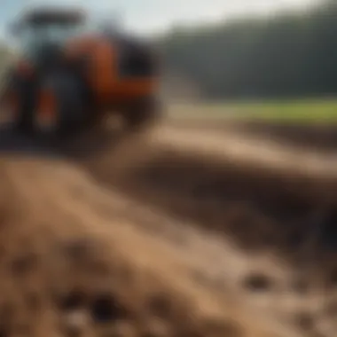 Remediation techniques being applied to contaminated soil