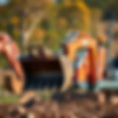 Mini Excavator Rock Bucket in Agricultural Use Mini excavator rock bucket in action on a farm