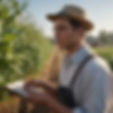 Scholar Engaging in Agricultural Studies Scholar engaging in agricultural studies