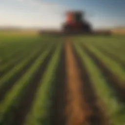 A vibrant field of crops in Ohio showcasing agricultural diversity