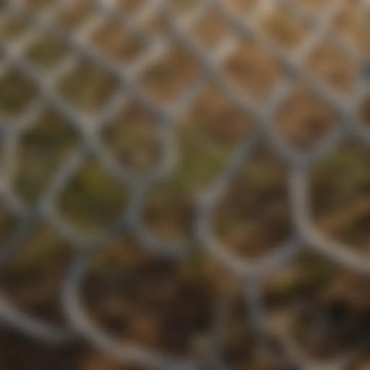 Close-up of 2 x 2 mesh material showcasing strength and structure